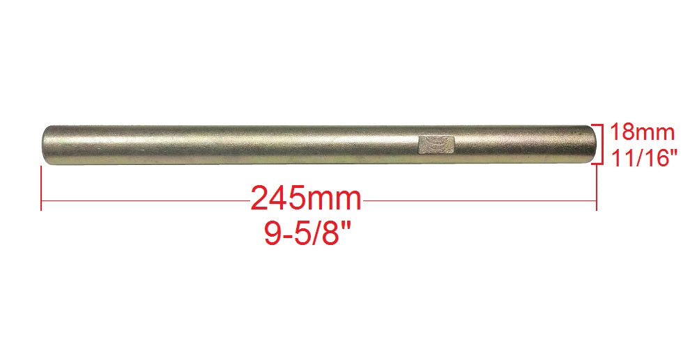 Tie Rod - 12mm x 245mm (9.63 Inches) M12-1.25 - Kandi 150cc Go Kart