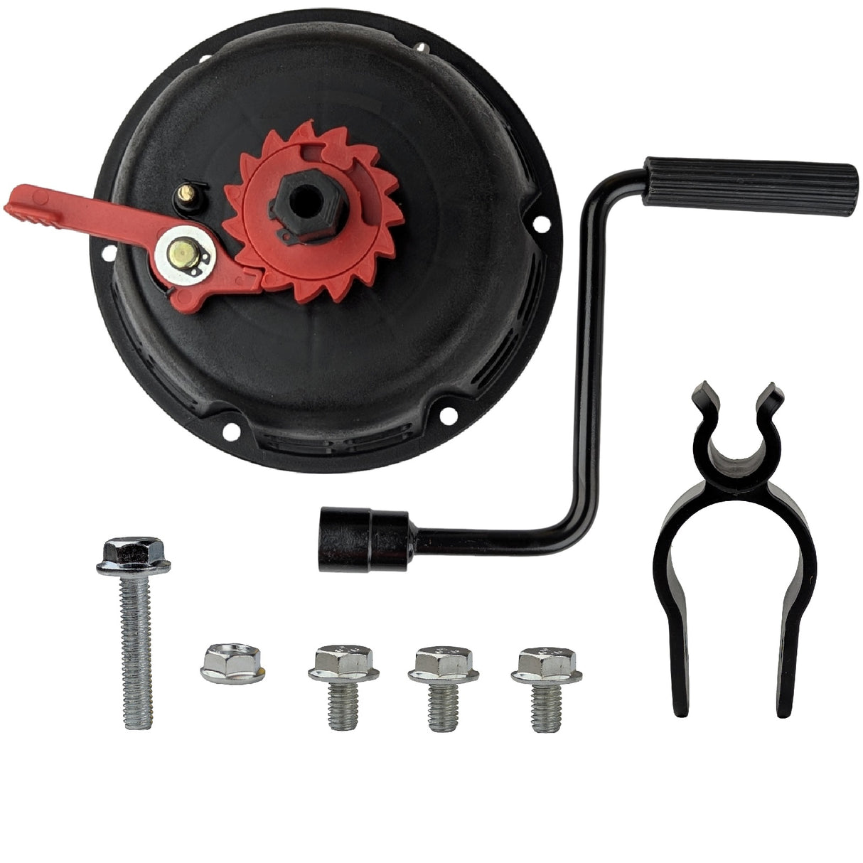Electric Start Recoil Pull Starter Assembly for Predator 212cc Engine Compatible with Coleman CT200U CT200U-EX BT200X TrailMaster (Black)