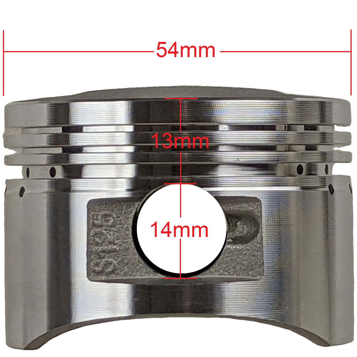 Redcap 54mm Bore Piston & Ring Set with Head Gaskets Kit - for 125cc Pit Dirt Bike with the Horizontal Styled Engine