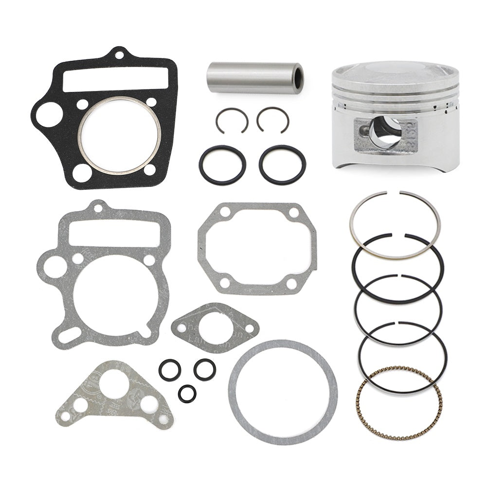 Redcap 54mm Bore Piston & Ring Set with Head Gaskets Kit - for 125cc Pit Dirt Bike with the Horizontal Styled Engine