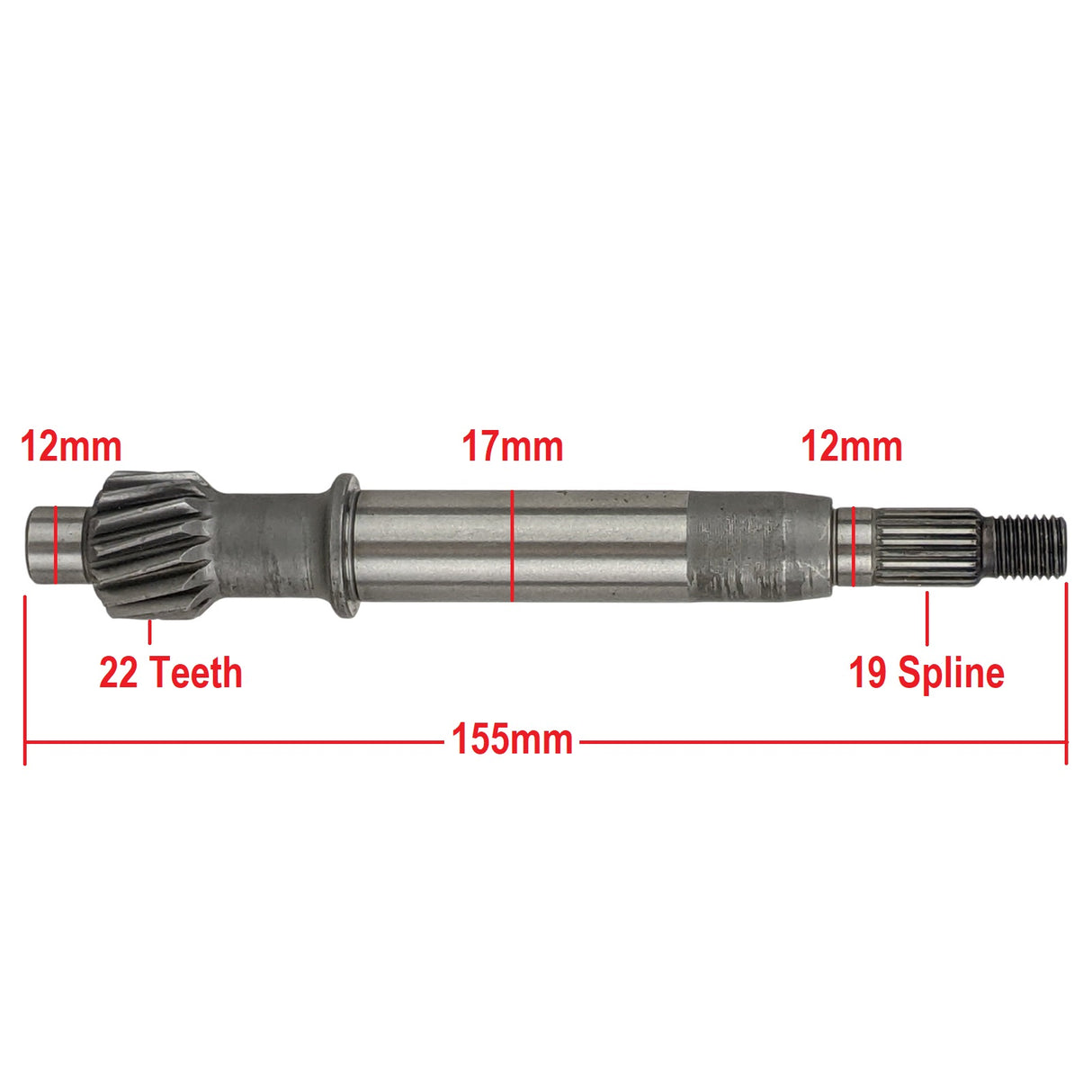 Variator Clutch Shaft 155mm for 50cc Scooters QMB139 engines
