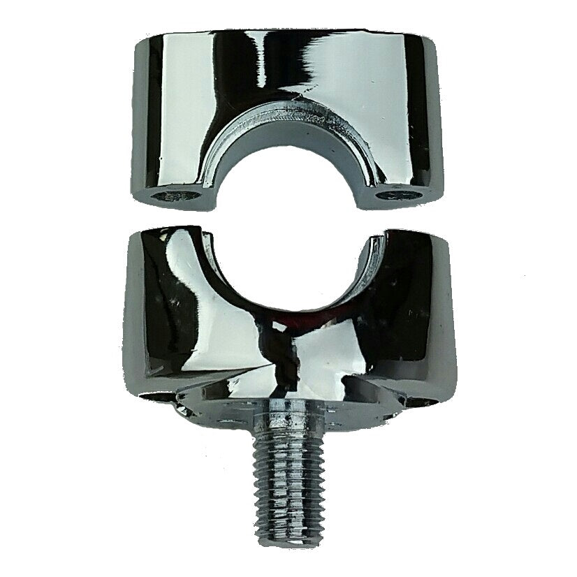 Chrome 7/8" Handlebar Mounting Bracket Motorcycle Dirt Bike Mount knuckle