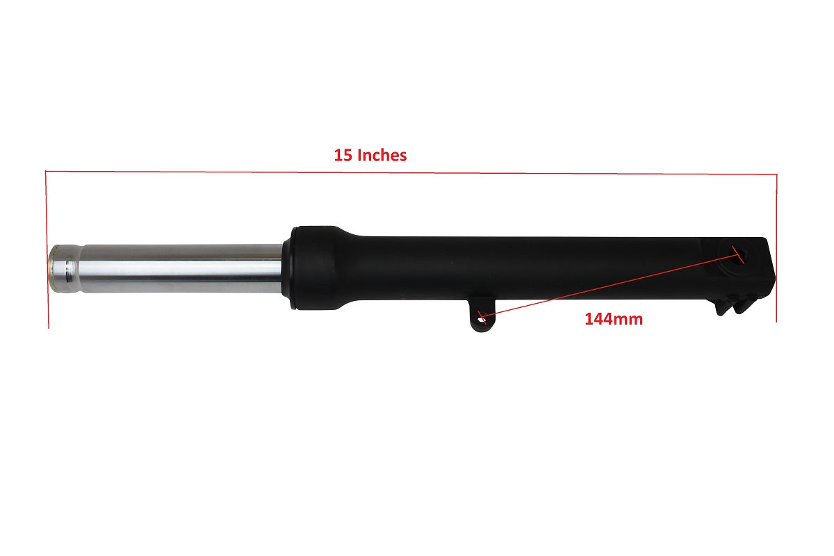 Redcap 15" 380mm Only Left Side Front Shock Absorber Assembly - Perfectly Compatible for Jonway Y50qt-21, Gy6, Scooter Moped, Improve Stability, Safe & Comfort Handling, Durable Construction (Black)
