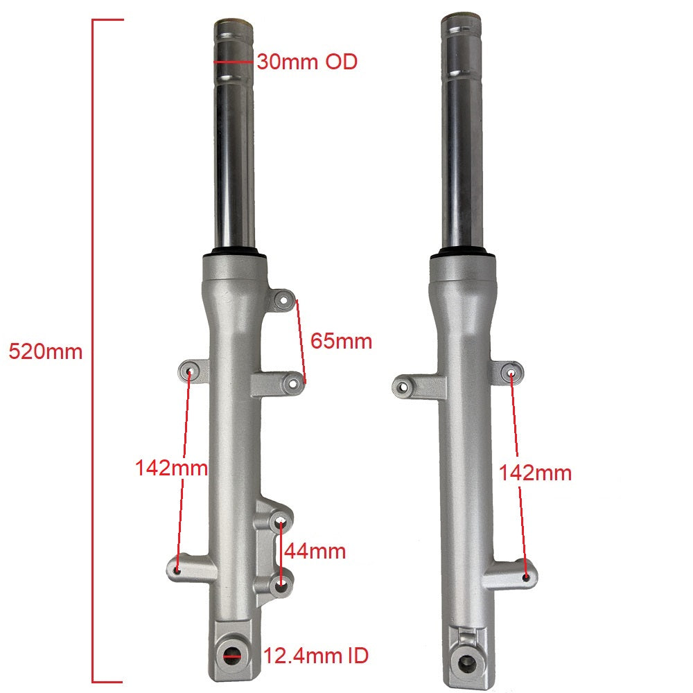 Front Forks Shock Absorber Gy6 50cc 150cc Scooter Peace Jonway 52cm
