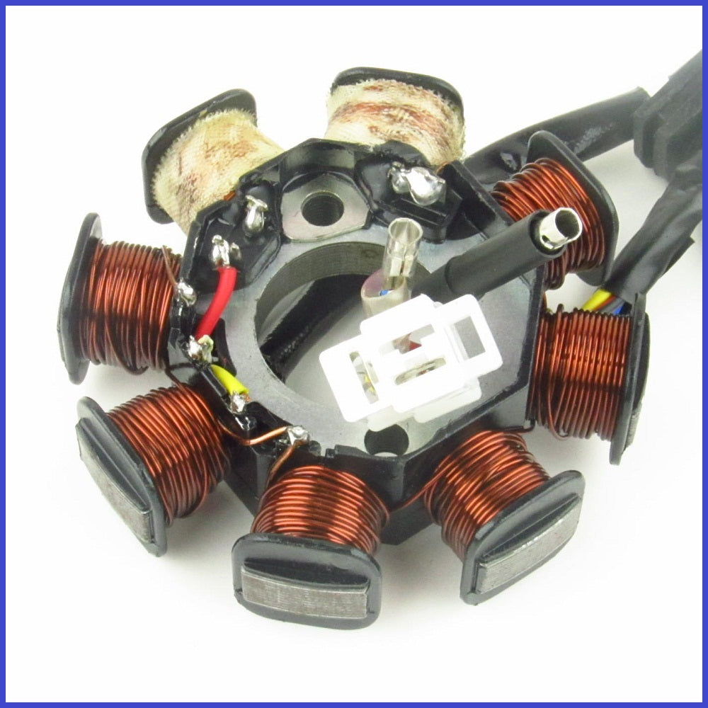 Stator Magneto - 8-Coil 4-Wire - GY6 50cc Scooter - Version GY6-50