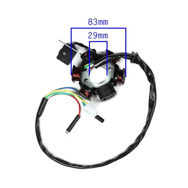 Stator Magneto - 6-Coil 5-Wire - GY6-125 125cc 150cc Models
