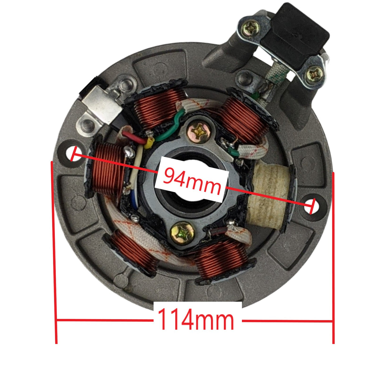 Stator Magneto 6 Coil 5-Wire with Mounting Plate 50cc-140cc Dirt Pit Bikes Motocross ATV Quad