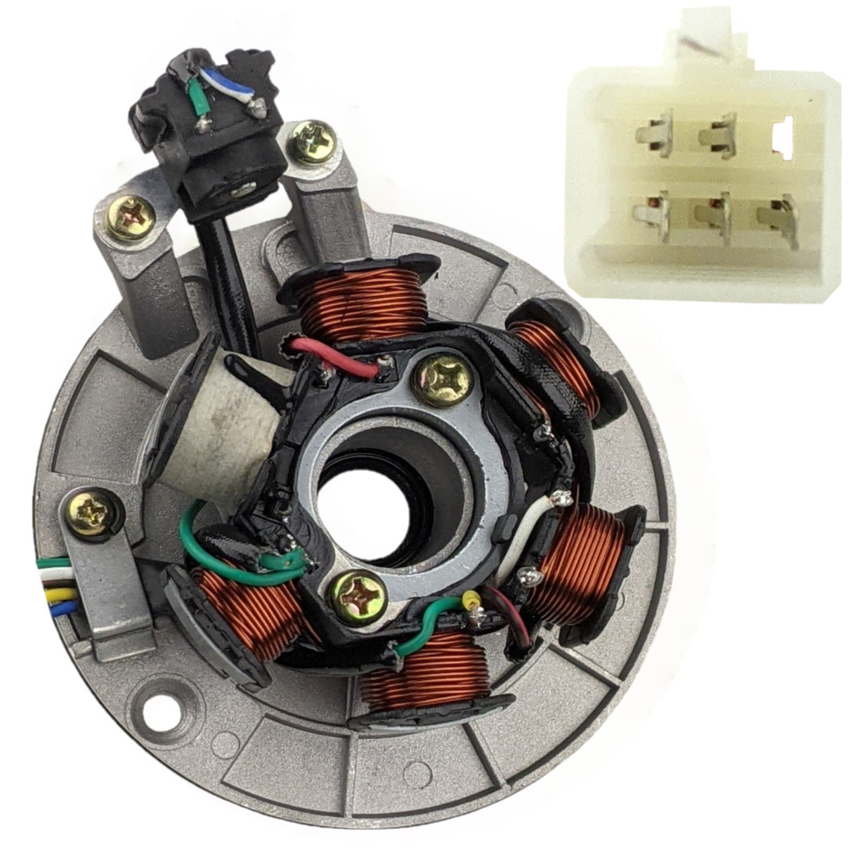 Stator Magneto - 6 Coil 5-Wire - 49cm Cable- 140cc Dirt Bike Apollo
