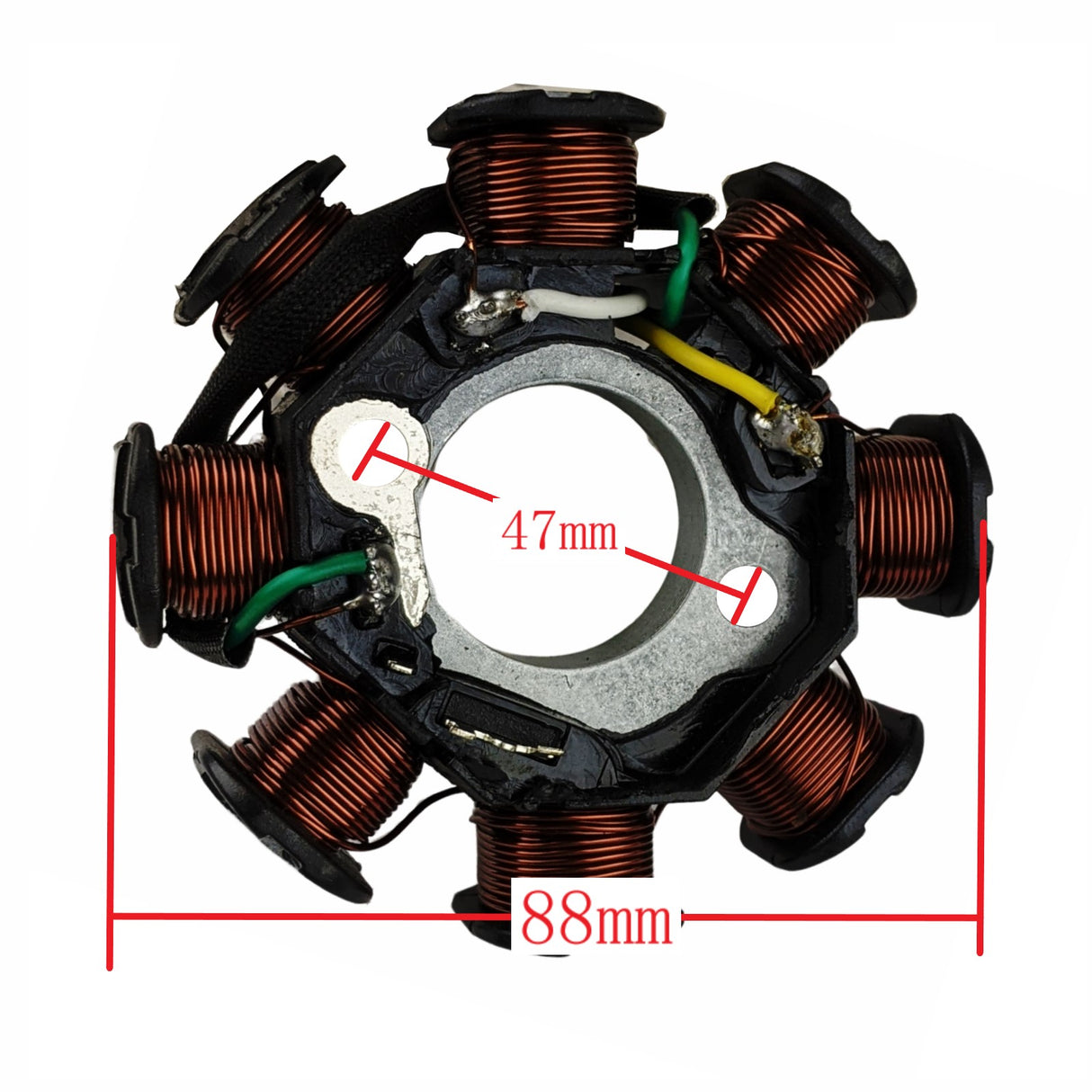 DC Stator Magneto - 8-Coil 4-Wire - GY6 50cc 139QMB