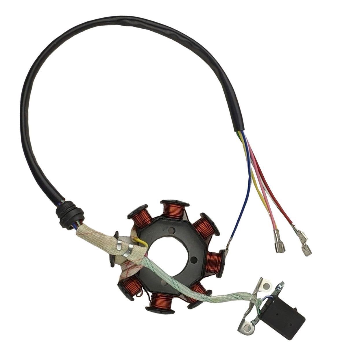 8-Coil Stator Magneto Plate with 5 Wire Plug for CG 125cc-250cc 4 Stroke ATV Quad Dune Buggy Dirt Bike TaoTao Scooter
