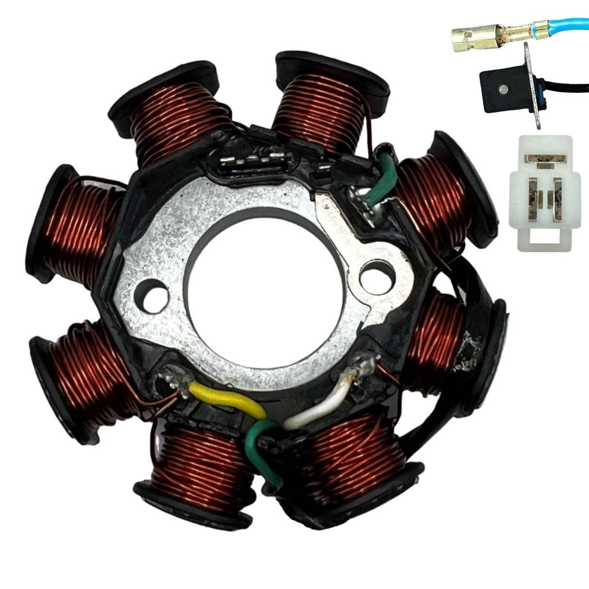 8-Coil Stator Magneto 4-Wire for Scooter Moped ATV