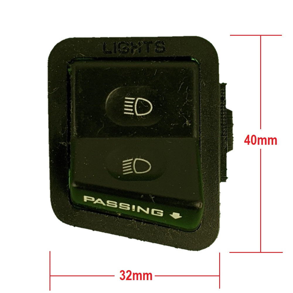 Headlight Dimmer Switch - 4 Spade Connector - Scooters and Go-Karts - Version MC-13-150