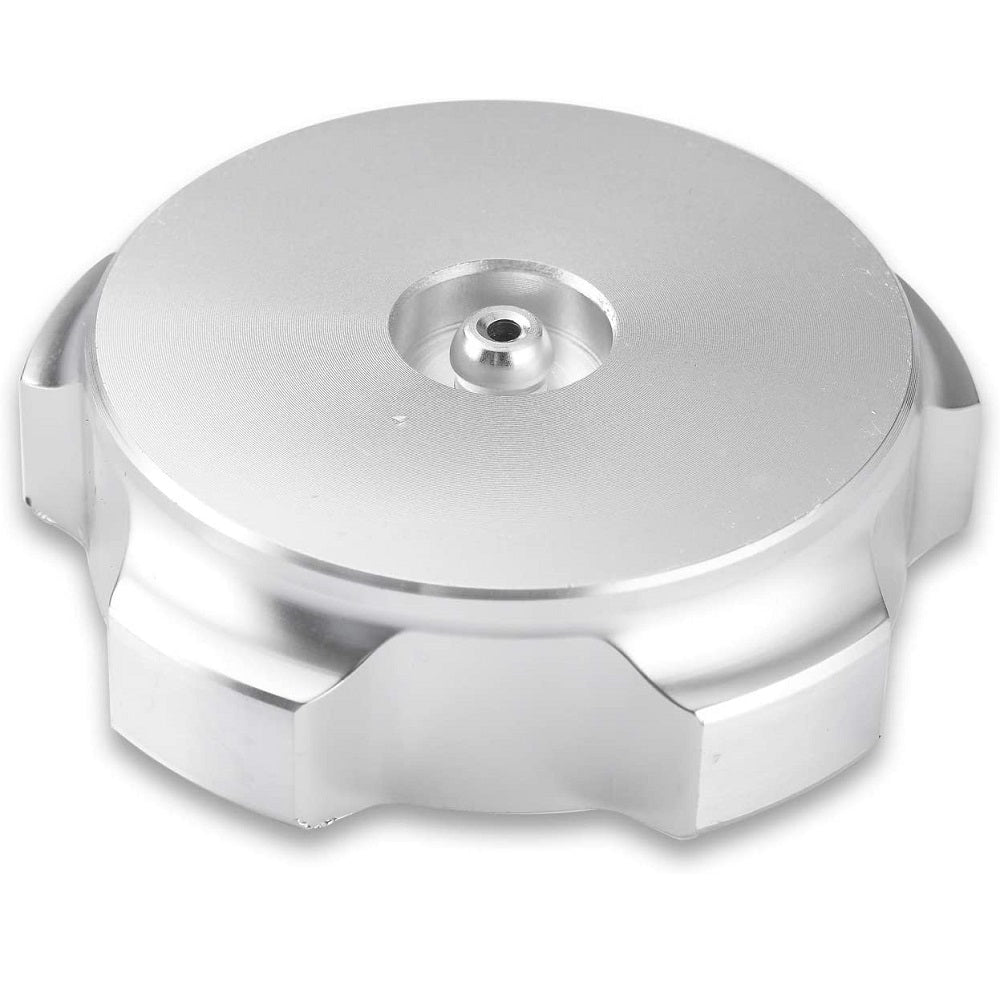 RedCap Silver CNC Aluminum Alloy Motorcycle Gas Fuel Petrol Tank Cap with Breather Valve for CRF50, CRF70 Pit Dirt Bikes Fit in 50cc, 70cc, 90cc, 110cc, 125cc, 140cc, 150cc, Chinese Pit Dirt Bikes