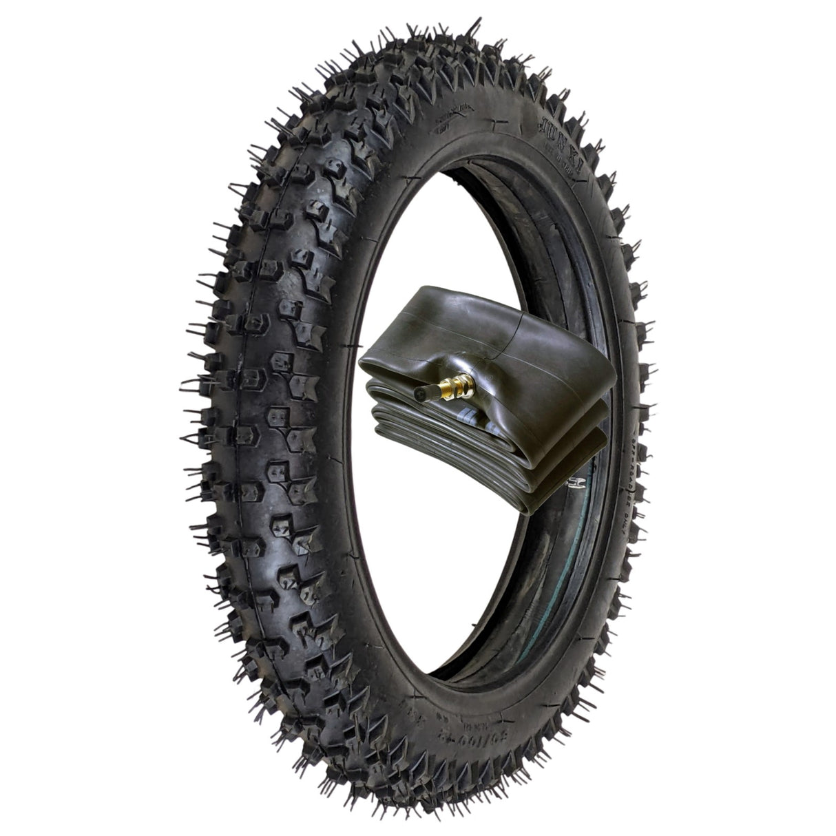 Front 60/100-12 Tire with 2.75-12 Inner Tube Kit for 50cc-125cc Off Road Motocross CRF Dirt Pit Bikes