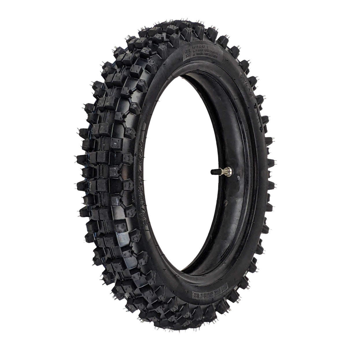 80/100-12 Rear Tire with 3.00-12 Inner Tube - for Off Road Motocross 90cc-125cc, CRF, SSR, SDG, CRF70, CRF110, XR70 Dirt Pit Bikes