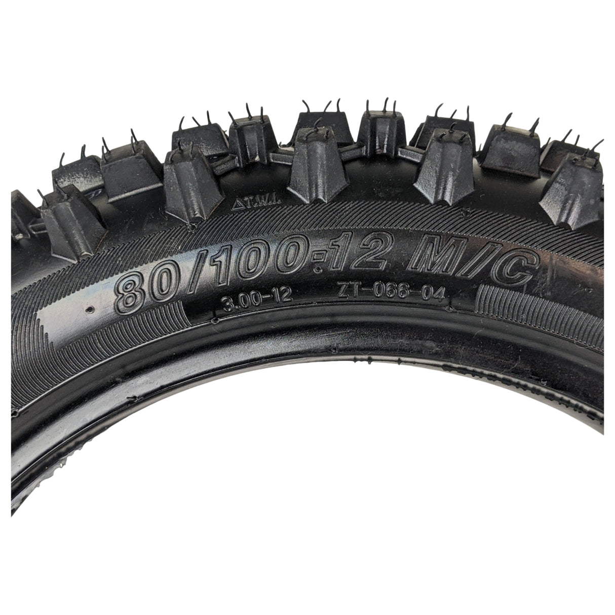 80/100-12 Rear Tire with 3.00-12 Inner Tube - for Off Road Motocross 90cc-125cc, CRF, SSR, SDG, CRF70, CRF110, XR70 Dirt Pit Bikes