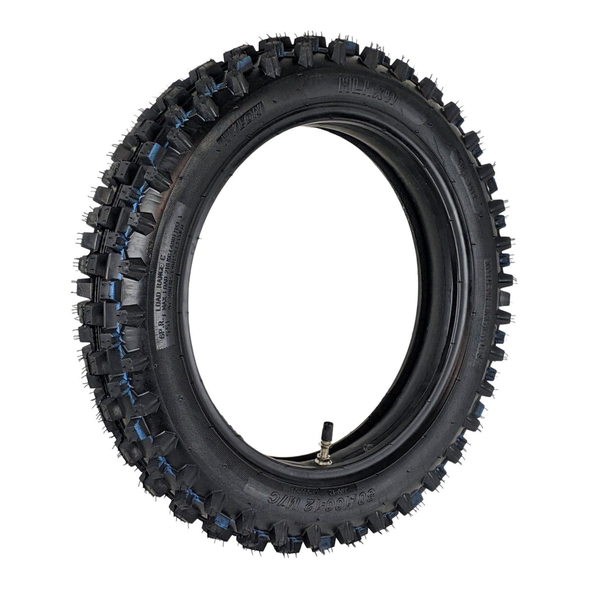 80/100-12 Rear Tire with 3.00-12 Inner Tube - for Off Road Motocross 90cc-125cc, CRF, SSR, SDG, CRF70, CRF110, XR70 Dirt Pit Bikes