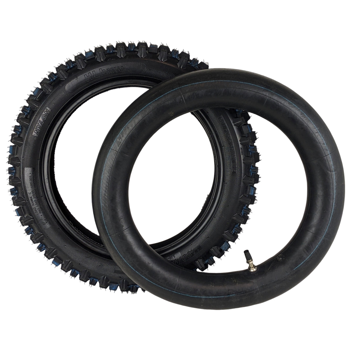 80/100-12 Rear Tire with 3.00-12 Inner Tube - for Off Road Motocross 90cc-125cc, CRF, SSR, SDG, CRF70, CRF110, XR70 Dirt Pit Bikes