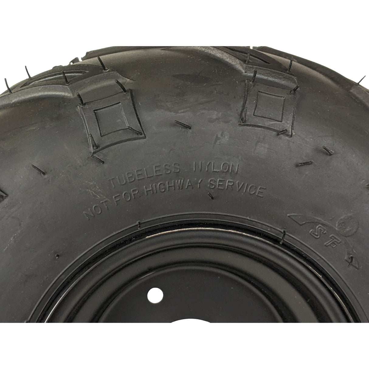 145x70-6 Tubeless Tire with Wheel Rim Right Pre-mounted Assembly - 3 Stud 78mm Spacing - for 70cc, 90cc, 110cc, 125cc Off-Road, Go Kart, Buggy, ATV, Mini-bikes (2 Pcs)