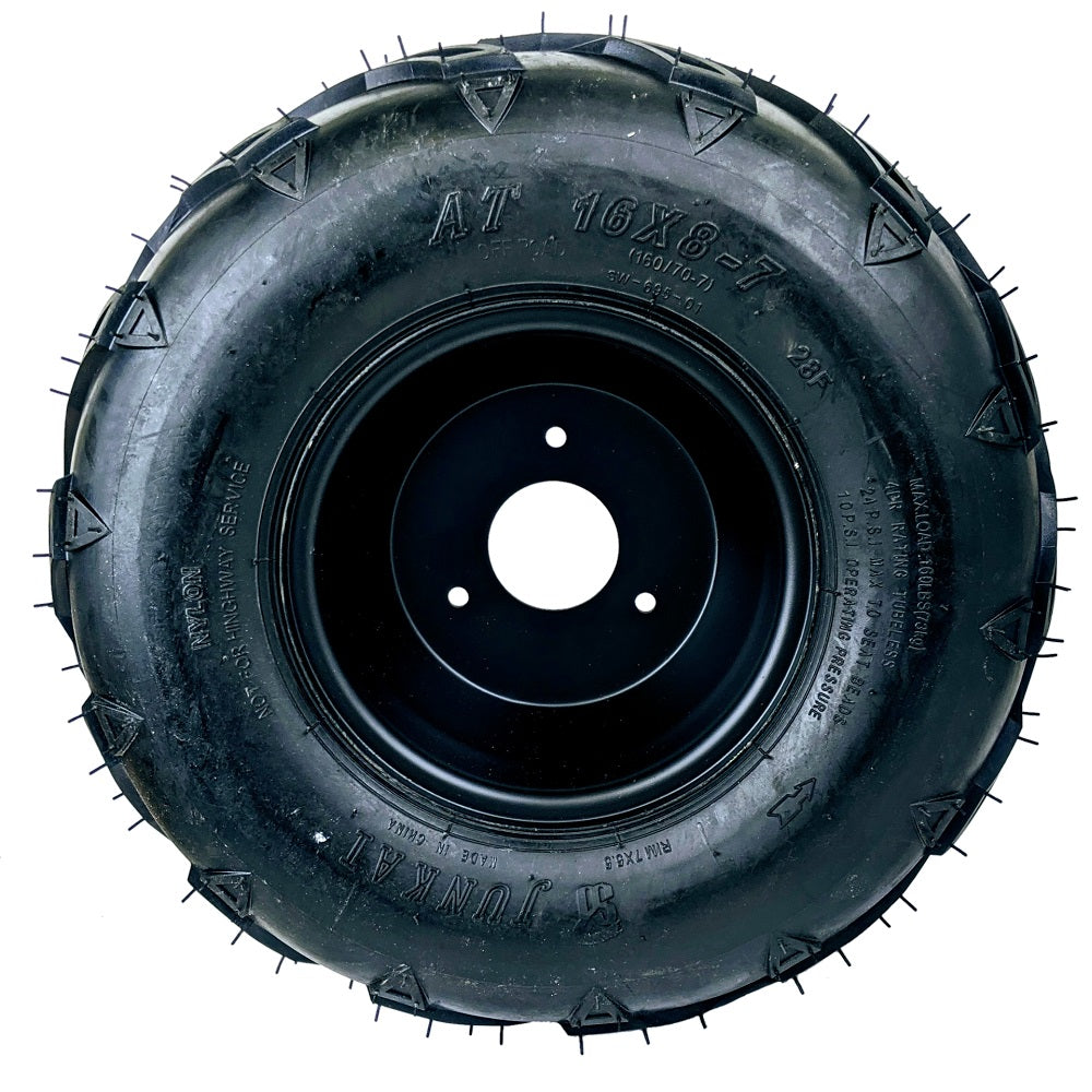 RedCap 16x8-7 Tubeless Tire with Wheel Rim Assembly - (Right)