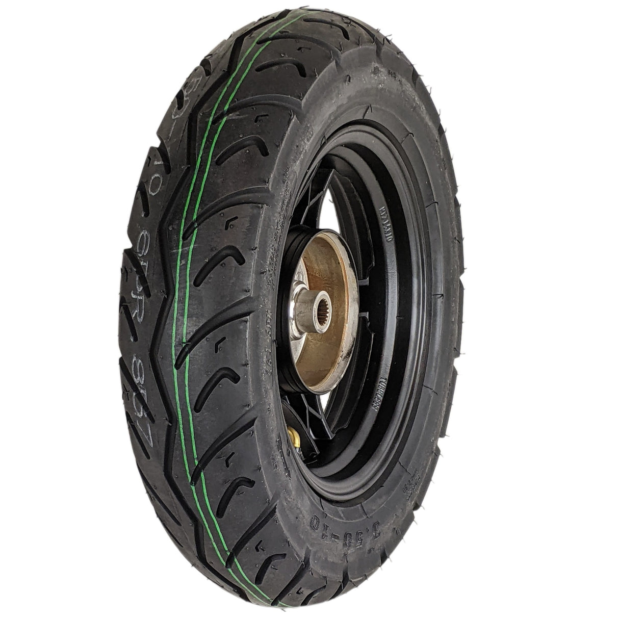 10" 2.15x10 Rear Wheel & Tire 3.50-10 Set 50cc Scooters - 5 Spoke Black
