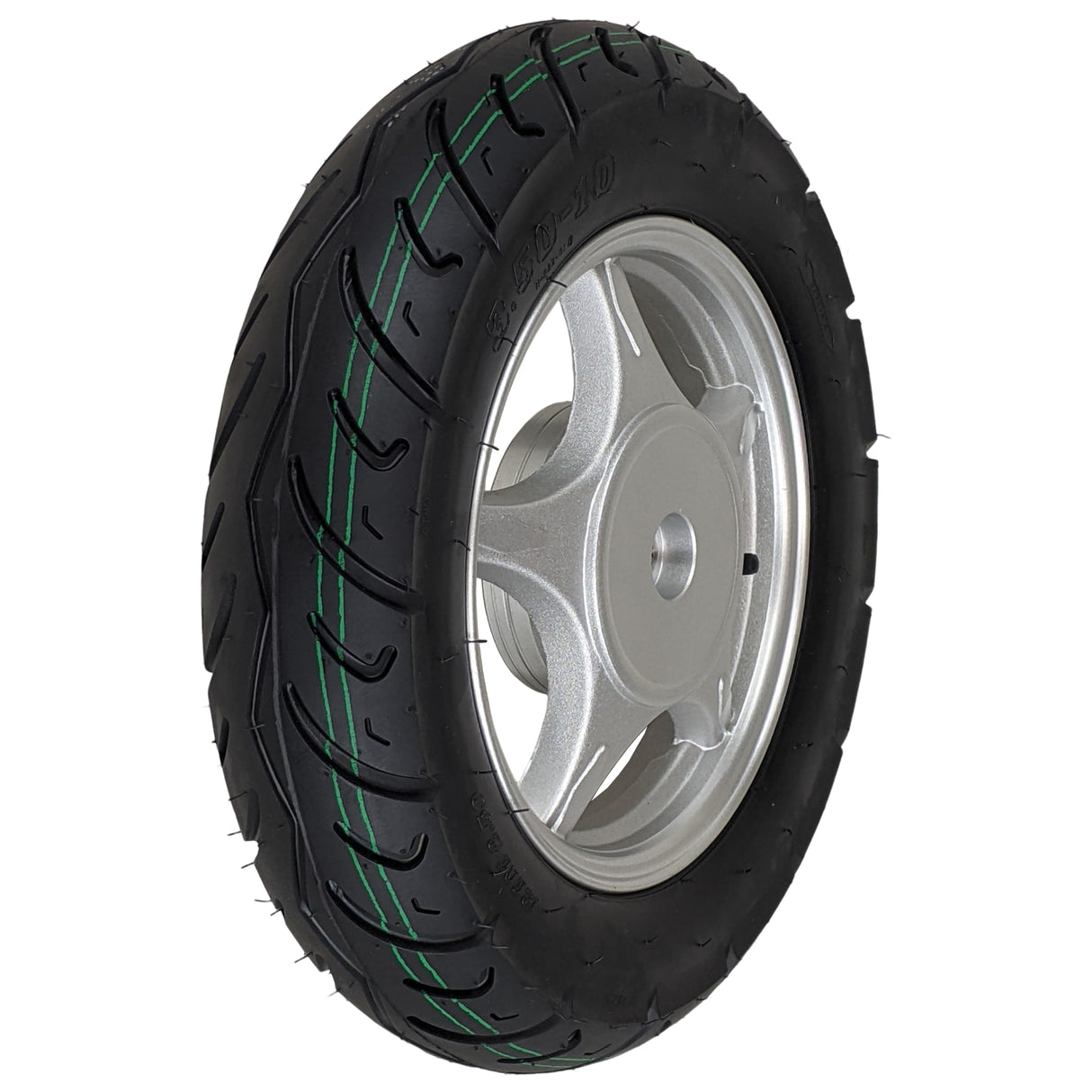 10" Inch Rear Wheel & 3.5-10 Tire Assembly for 50cc Scooter Moped Vittacci Amigo Beemer 50 Yongfuo YN50QT-8 GY6 139QMB