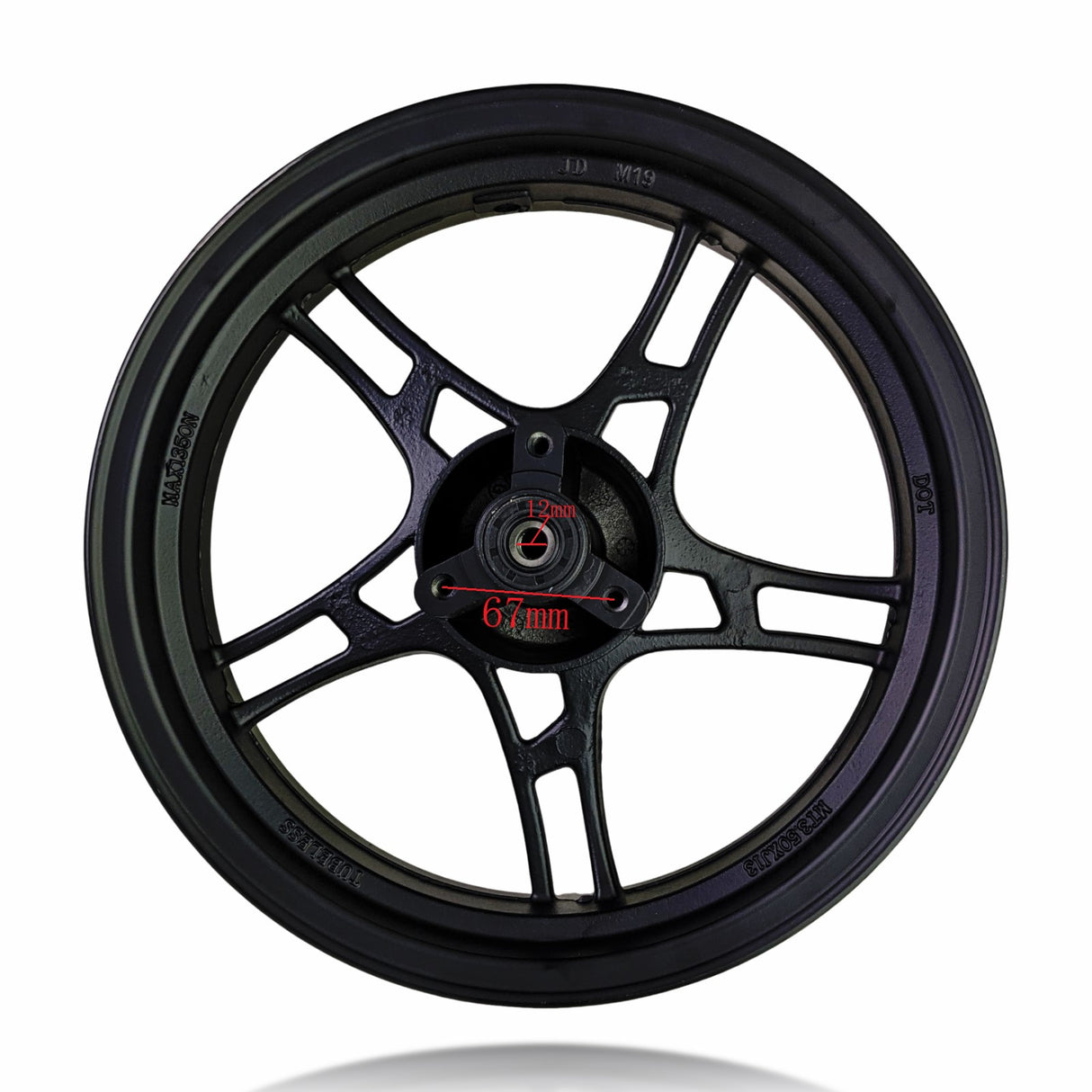 Rim Wheel Front 13 Inch Black - MT3.50x13 - Gy6 Scooters