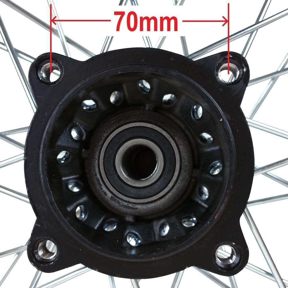 Wheel Rim - Front - 14" Steel 12mm ID - Dirt Bike