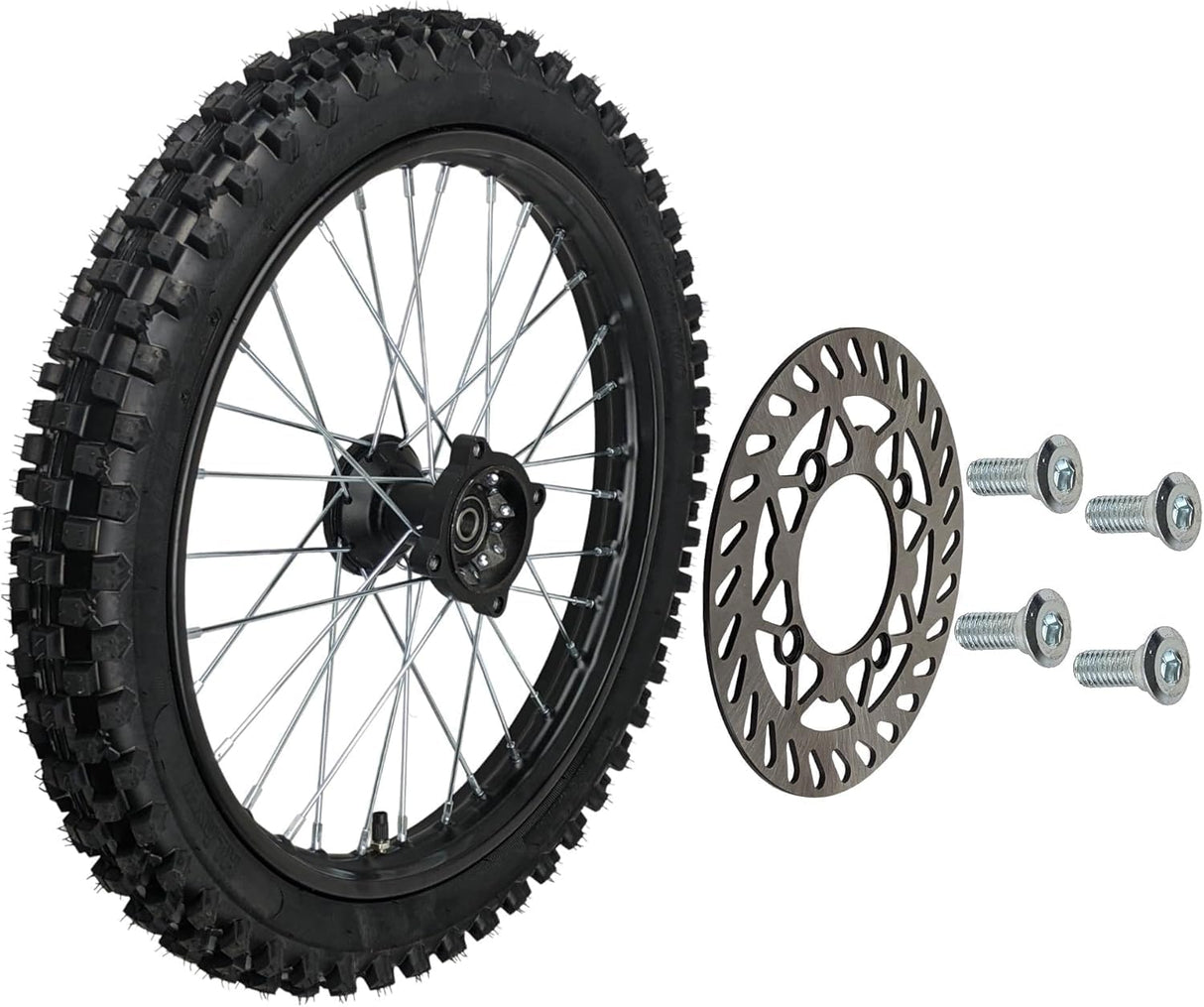 Front Rim Wheel Tire Tube Assembly for Disk Brake Apollo SSR 125cc XR CRF DB Dirt Pit Bike