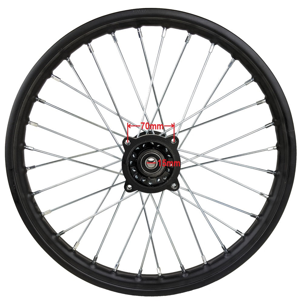 Wheel Rim - Front - 19" x 1.6" - 15mm ID Steel - Dirt Bike