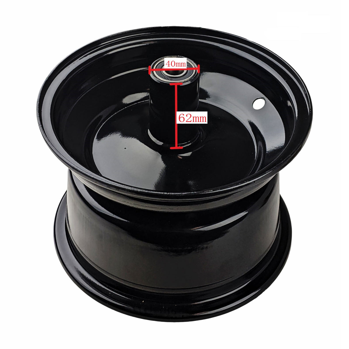 Black Wheel Rim for Coleman CT200U BT200X CT200UEX 196cc Hisun 200-3 200-7, Axis M200 Mini bike (Front Rim)
