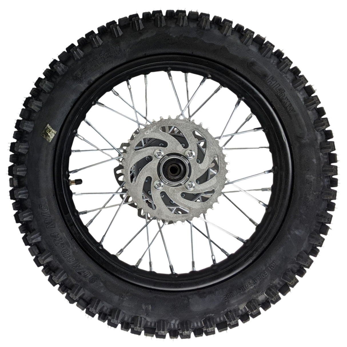 14" Rear Wheel 12mm Axle Hub - Dirt bike Rims, Sprocket, Rear Rotor, and Rear Axle