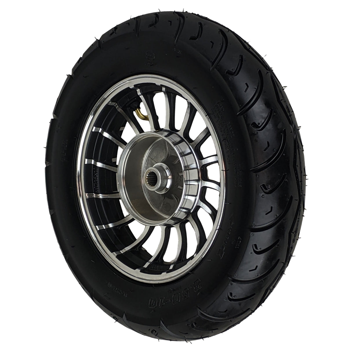 10" Tire 3.50-10 & 2.15x10 Rear Wheel - Preinstalled - 50cc Scooters