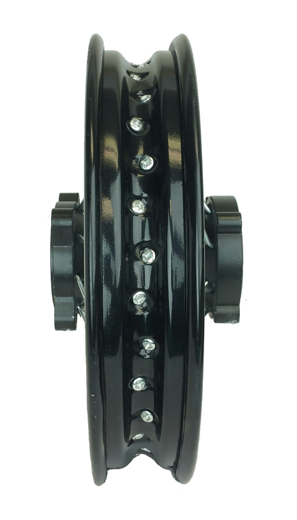 Wheel Rim - Rear - 12" x 1.60 - 12mm ID - 32 Spokes Steel BLACK