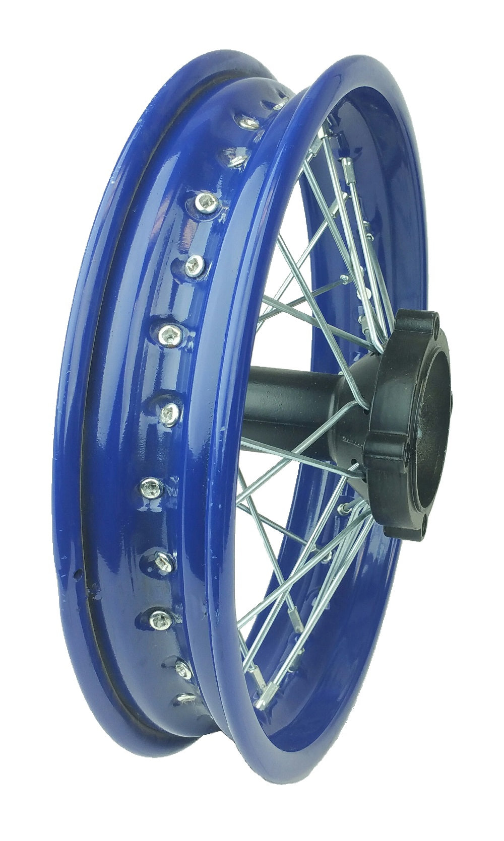 Wheel Rim - Rear - 12" x 1.60 - 12mm ID - 32 Spokes Steel BLUE