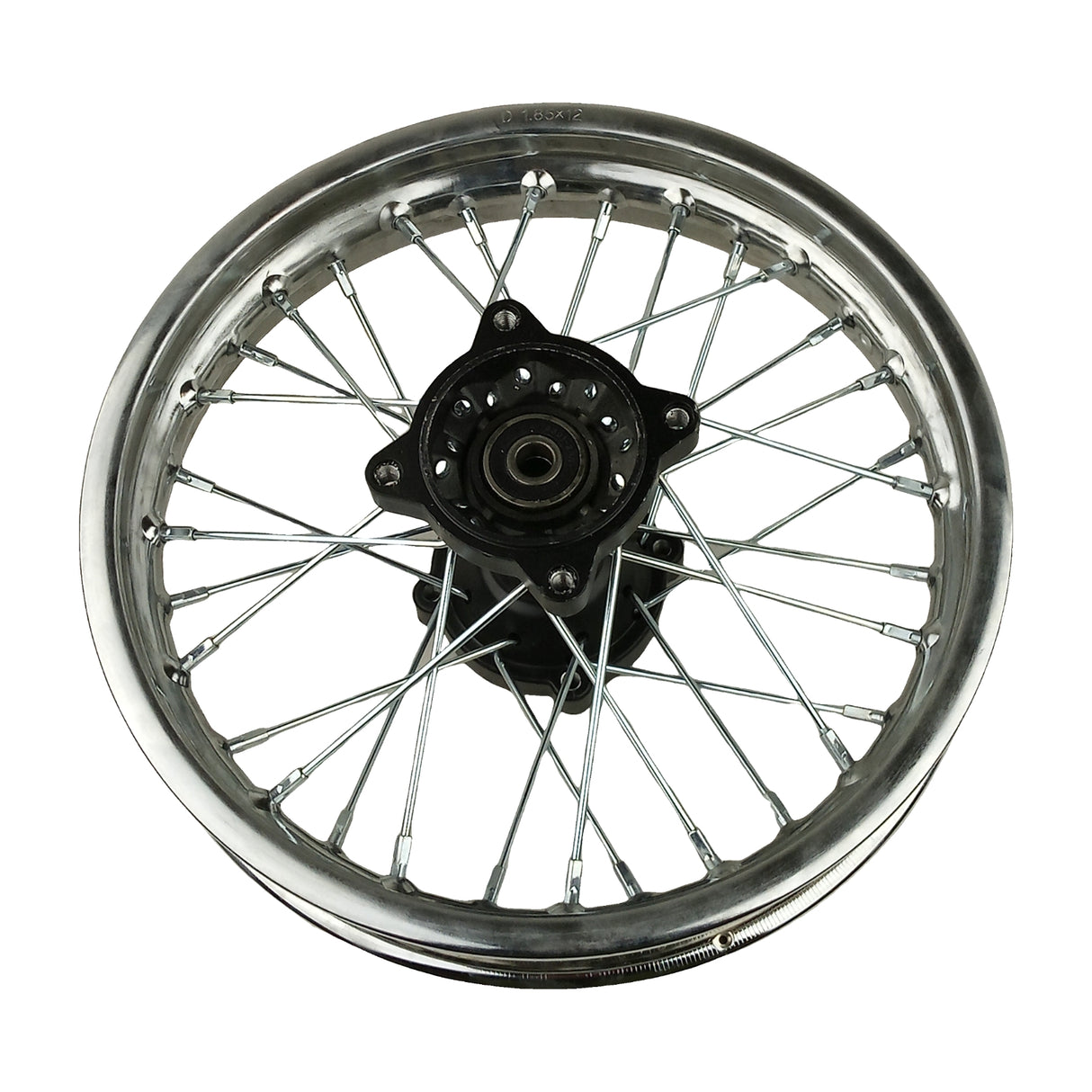 12" Rear Rim Kit with for CRF 70 Apollo SSR Taotao Dirt Bike Motocross - Chrome