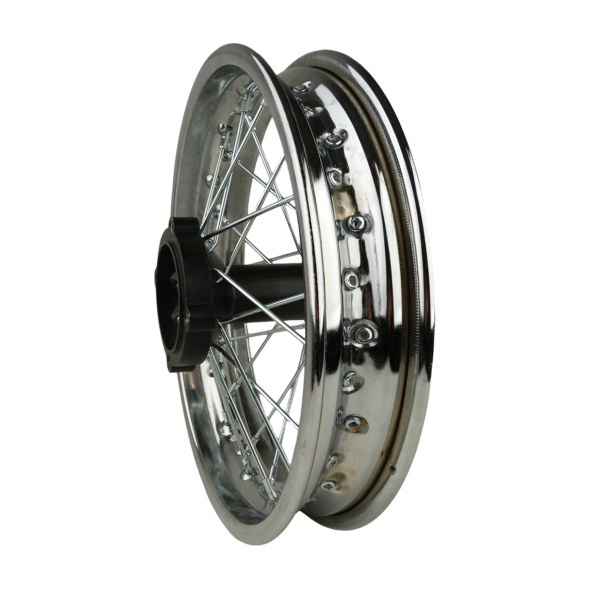 12" Rear Rim Kit with for CRF 70 Apollo SSR Taotao Dirt Bike Motocross - Chrome