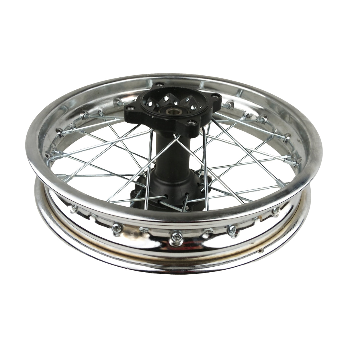 12" Rear Rim Kit with for CRF 70 Apollo SSR Taotao Dirt Bike Motocross - Chrome