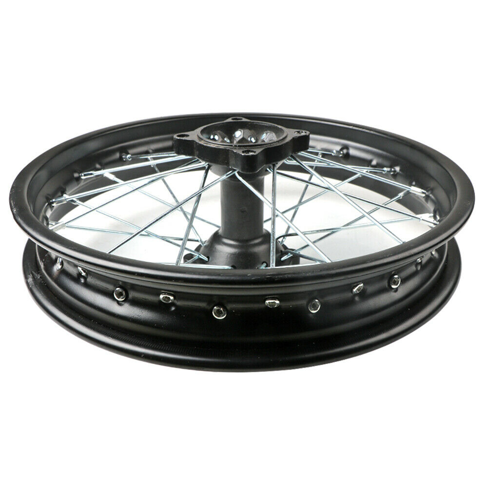 Wheel Rim - Front - 14" x 1.85 - 12mm ID - 32 Spokes Steel BLACK