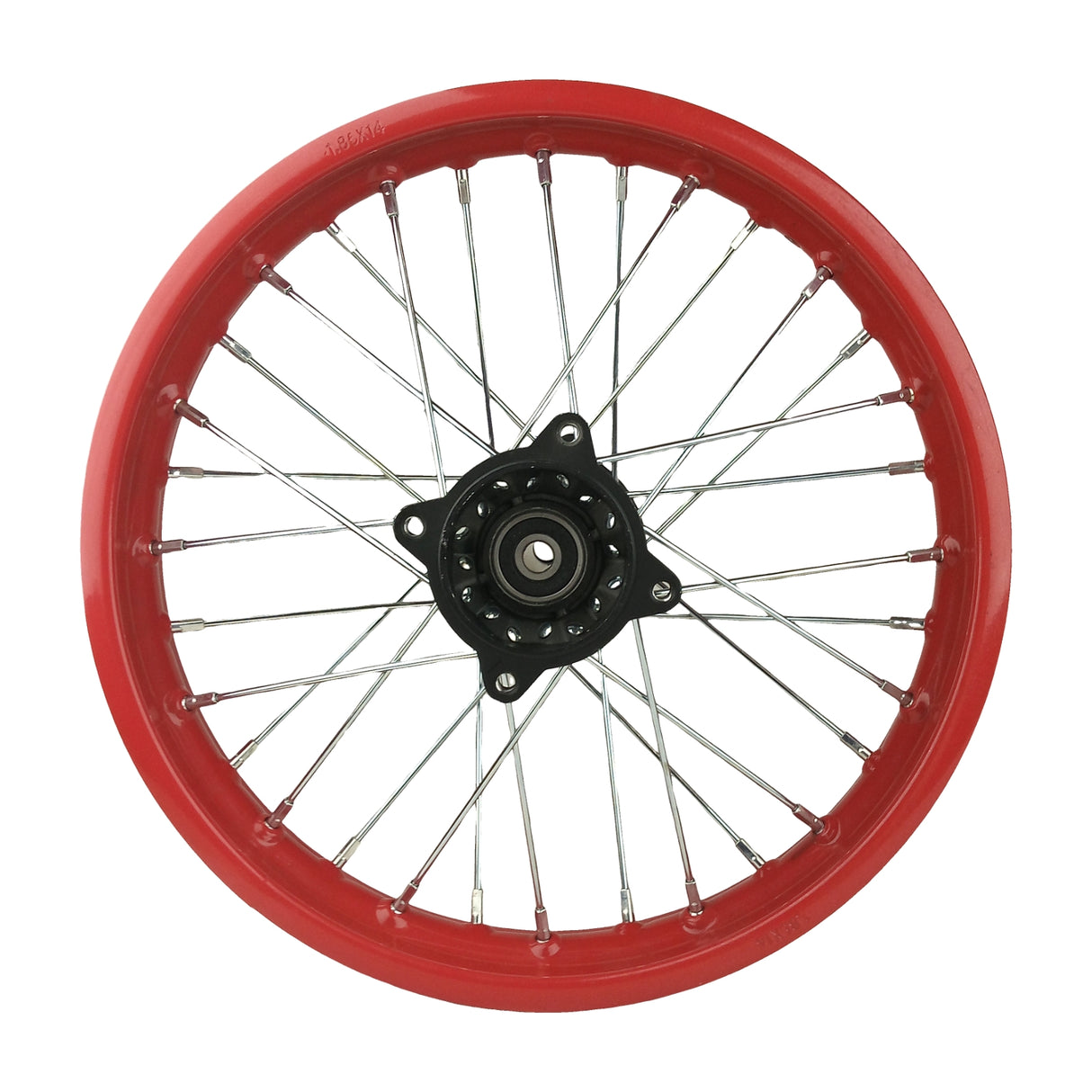 1.85 x 14 Dirt Bike Rear Wheel Rim Kit DB17 KLX125 RM80 Apollo 125 Motocross - Red