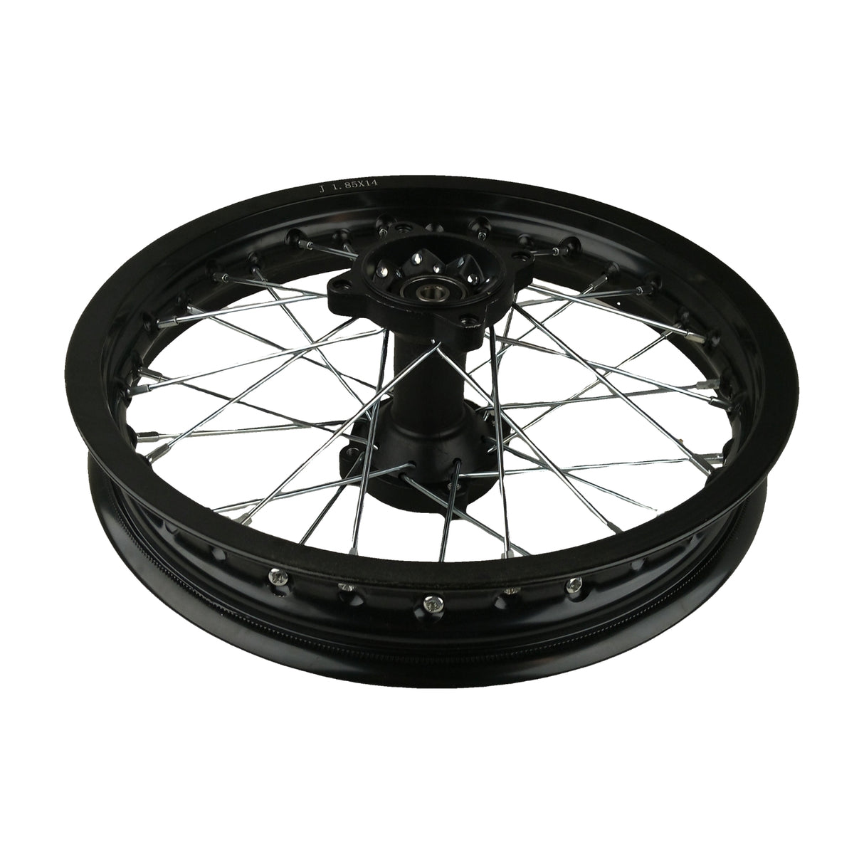 14"x1.85 Rear Wheel Rim Kit 12mm ID for Apollo 50cc-125cc Dirt Pit Bike - Black
