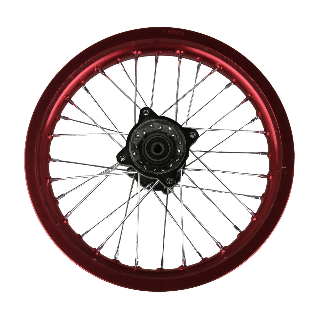 14" x 1.85 Red Rear Wheel Rim Kit 12mm ID for 50cc-125cc Dirt Bikes & Pit Bikes
