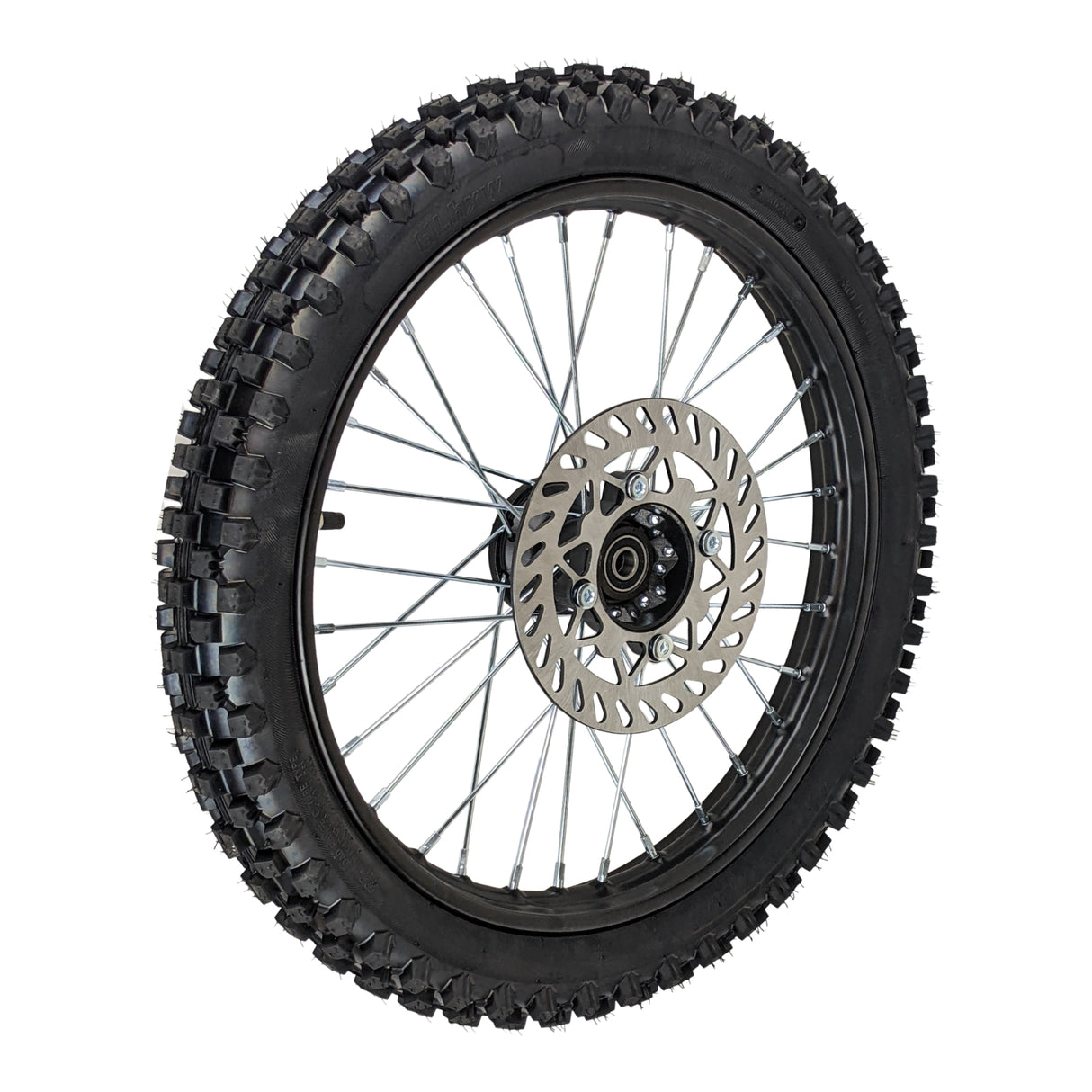 17" x 1.6 - 15mm ID Wheel Rim - 70/100-17 Tire & Tube Assembly - Front - - 32 Spokes - Black - Dirt Bike (Tire & Inner Tube included)