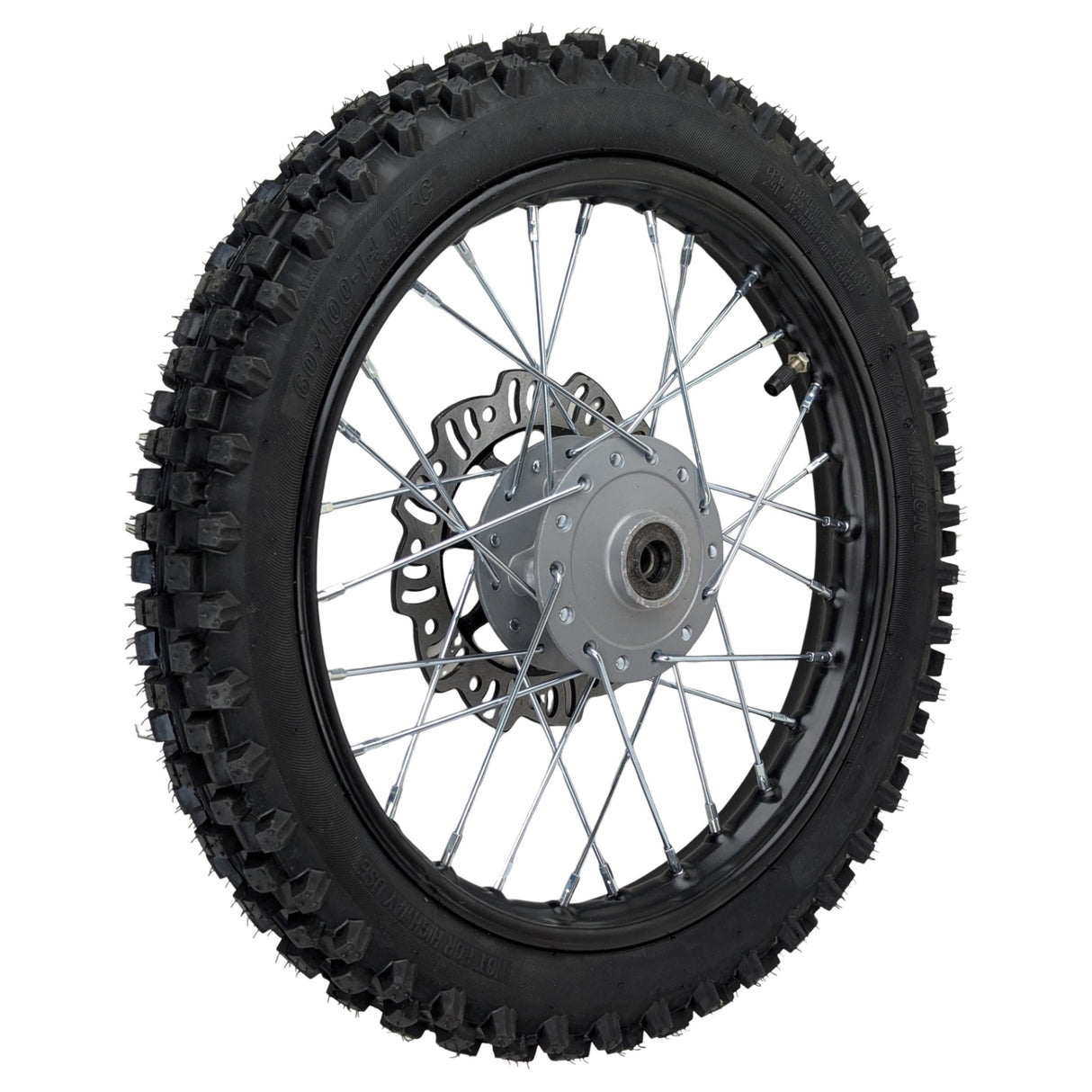 14" Front Rim Wheel Tire For Apollo SSR 125CC CRF Dirt Bike - (12mm ID, 32 Spokes)