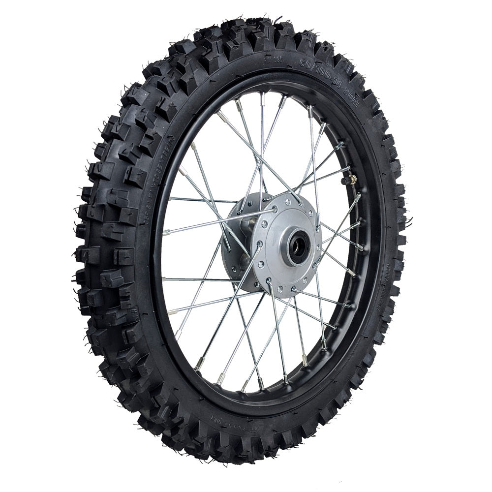 14" Front Rim Wheel Tire For Apollo SSR 125CC CRF Dirt Bike - (12mm ID, 32 Spokes)