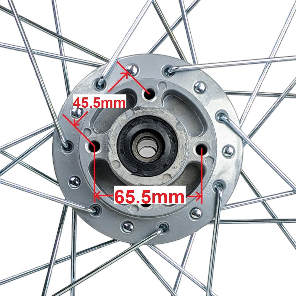 14" Front Rim Wheel Tire For Apollo SSR 125CC CRF Dirt Bike - (12mm ID, 32 Spokes)