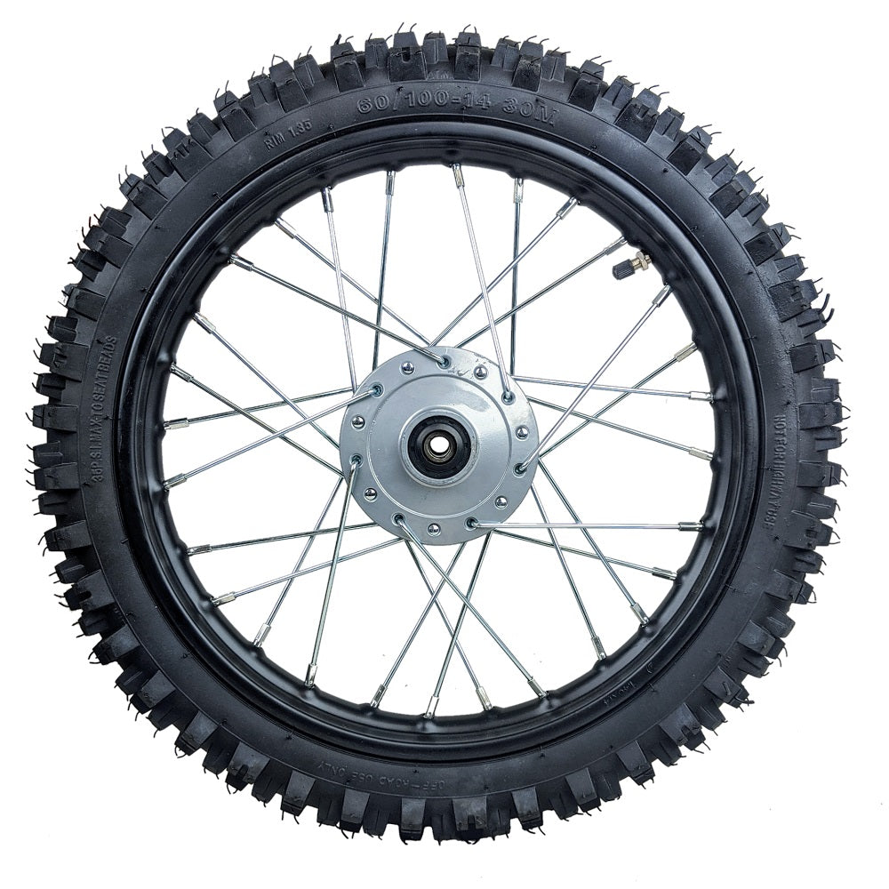 14" Front Rim Wheel Tire For Apollo SSR 125CC CRF Dirt Bike - (12mm ID, 32 Spokes)