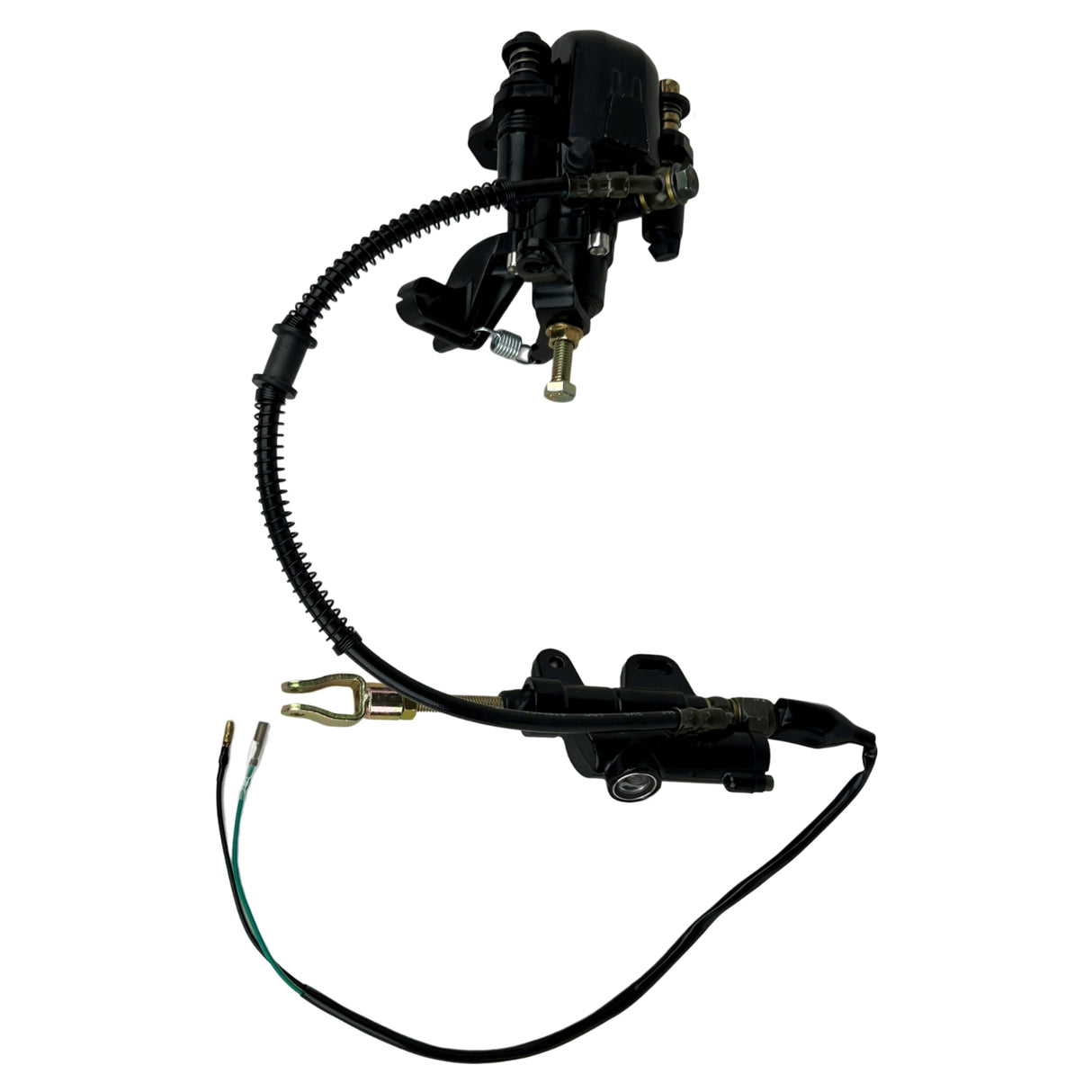 Rear Hydraulic Brake Master Cylinder Caliper Assembly for 50cc 70cc 90cc 110cc 125cc ATV Quad Go Kart