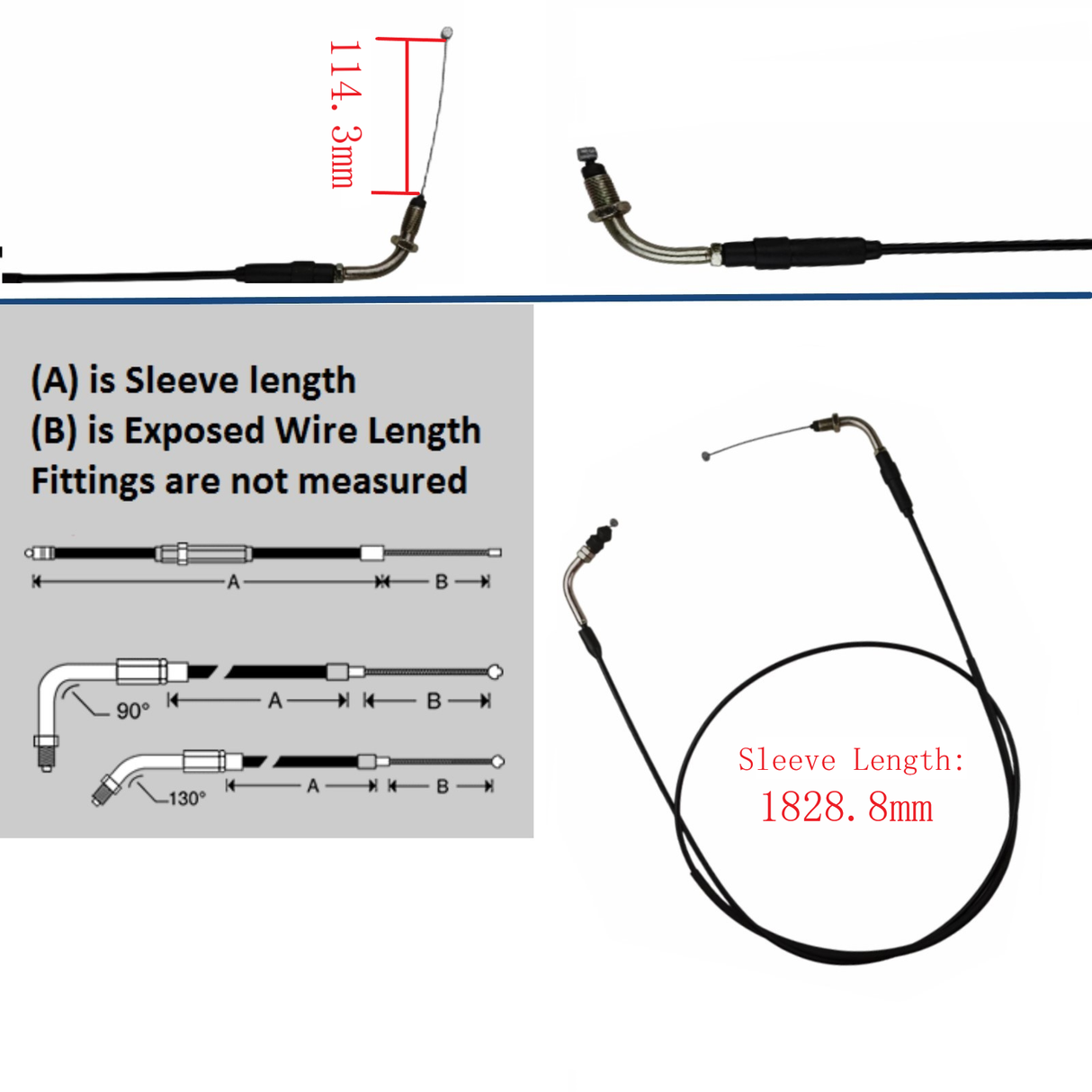 Throttle Cable, MC-54-250B