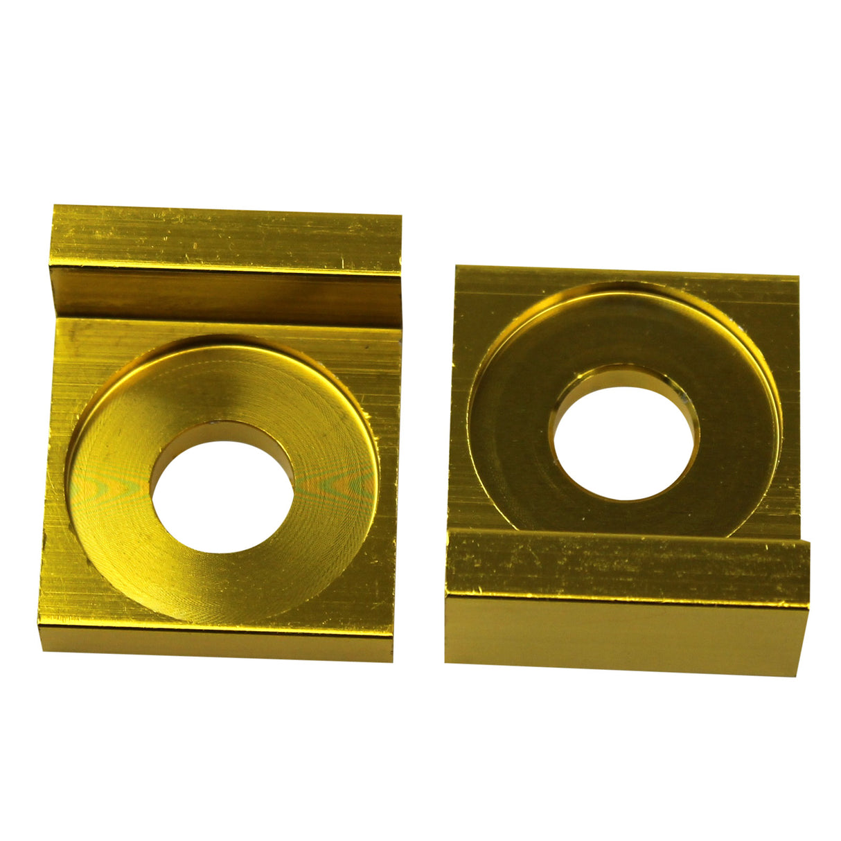 Chain Tensioner Adjuster CNC GOLD, 12mm L Block, Wheel, Dirt Pit Bike 110cc 125cc